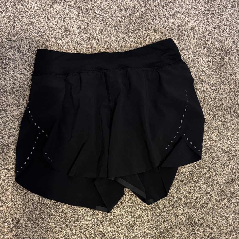 Lululemon Athletica Black Fast and Free Reflective High-raise Shorts